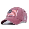 Mode Vintage coton lavé patriotique casquettes Baseball chapeau de soleil hommes femmes brodé US drapeau BK casquette