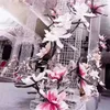 80 cm Sztuczny Kwiat Magnolia Duża Pianka Kwiat Głowy Odkryty Temat Fake Flower Wedding Tło Dekoracja Design Party Decor