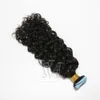 Vmae Malaysian 큐티클 정렬 Vrigin Remy Hair Natural Black 100g 2.5g/조각 워터 파 테이프 INS 인간 머리카락 연장