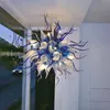 Lampadario in stile artistico al 100%, luce borosilicata soffiata a bocca, illuminazione natalizia, decorazione per la casa, lampada in vetro di Murano blu scuro