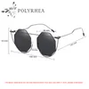 luxo- óculos de sol polarizados de alta qualidade mulheres designer de marca sol óculos gêmeos quadro heptagonal óculos de sol lente caixa de couro original
