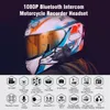 Dconn moto groupe interphone étanche HD lentille 1080P vidéo 6 coureurs Bluetooth FM Wifi casque casque R1 Plus Recorder1248Y