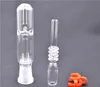 Glass NC Kit With Quartz nail Tips Plastic Keck Clip 14mm 18mm glass oil burner pipe Mini NC Smoking Tool For dai rig Bongs