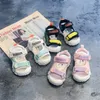 Dimi sommar baby sandaler mode baotou andas mesh kid anti-collision skor mjukt botten non-slip spädbarn sandal för pojke tjej