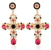 Cross Simulation Diamond oorbellen Charm Vintage Luxe Court Earring 3 Color Xmas Gift Factory 12Pairlot4966888