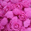 500 piezas / lote flores oso Flor de espuma artificial Pequeños accesorios rosas cabeza uso de celebración de boda para oso rosa 3.5 cm por hope13