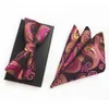 26 Style Nieuw ontwerp Zelfstropdas en Hanky Set Silk Jacquard Men Bowtie Pocket Square zakdoekpak Wedding Party