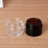 5g/5ml 10 g/10 ml kosmetische Jar -Jar -Pot -Lidschatten -Make -up -Gesichtscremes -Containerflasche mit schwarzem Silbergolddeckel und Innenpad 0131 0131