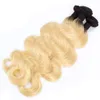 1b 613 Ombre Blonde Menselijk Haar Bundels Body Wave Peruviaans Maagd Haar 3 of 4 Bundels 10-28 Inch Remy Human Hair Extensions