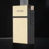 Mais recente Black Gold Silver Ms Cigarette Case Removível USB Kit de Isqueiro Shell Plástico Alumínio Portátil Design Inovador Caixa de Armazenamento DHL Free