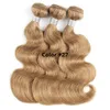Pre-colored Hair Extension Color8 Ash Brown Color27 Honey Blonde Color30 Medium Auburn Straight Body Wave Brazilian Human Hair Weave