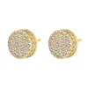 Gold and Silver Color Micro Pave CZ Screw Back Stud Earrings for Women Wedding Party Jewelry2396