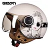 Beon 110b دراجة نارية 34 Half Face Scooter Motocross Classic Helmet Jet Vintage Retro Headgear ECE Casco Windproof Visor5871381