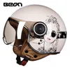 Beon 110b دراجة نارية 34 Half Face Scooter Scooter Motocross Classic Helmet Jet Vintage Retro Headgear ECE Casco Windproof Visor4075715