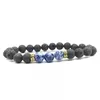 Natursten 8mm Volcanic Armband Kejsare Stones Strands Buddha Head Pärlor Energi 15 Färger 20st / Lot Partihandel