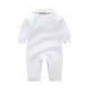 Ins High -End Baby Brand Clothes Baby Ploid Bow Genper Cotton Born Basby Boy Boy Spring Autumn Ganper Kids Designer Infant Supuits