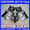 Injection Mold For HONDA CBR 250RR MC19 CBR250RR 1988 1989 Body 261HM.29 CBR 250 RR 250R Pink black hot CBR250 RR 88 89 Fairing Kit +Tank