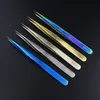 100% Genunie Vetus MCS-15/12 Serie Rainbow Tweezers Valse Wimper Extension Tweezer Roestvrijstalen kleurrijke pincet