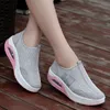 Hot Sale-Women Summer Height Mesh Swing Wedges Platform Shoes Stability