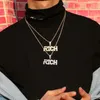 Iced Out RICH Anhänger Halsketten für Männer Frauen Hip Hop Luxus Designer Herren Bling Diamant Buchstaben Anhänger Goldkette Buchstaben neckla6033087