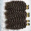 300S mongol afro crépus bouclés Double Drawn Remy I Tip Extensions de cheveux humains 16 "20" 24 "1g / s Extension de cheveux à la kératine I-tip Cheveux humains