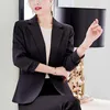 2020 여성 블레이저 공식 블레이저 레이디 사무실 작업복 주머니 재킷 검은 슬림 여성 블레이저 페미니노 S-2xl1303f