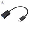 100 stks Nieuwe Type C OTG Kabel Adapter USB 3.1 Type-C Mannelijk naar USB 2.0 Een vrouwelijke OTG Data Kabel Cord Adapter White / Black About16.5cm