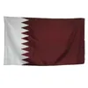 Qatar Flag Banner 3ft x 5ft hängande flagga Polyester Qatar National Flag Banner utomhus inomhus 150x90 cm för firande