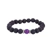 8MM Natural Lava rock beaded bracelets Essential Oil Diffuser Stone 7 Chakra charm Wrap Bangle For women Men DIY Aromatherapy Jewelry Bulk