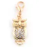 20st / Parti 12x25mm (Golden, Silver Color) Animal Owl Hang Pendant Charms Fit för DIY Floating Dangle Locket Smycken