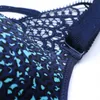 Plus Size Beauty Back Front Closure Buckle Bra Female Leopard Underwear No Rims Sexy Thin Section Push Up Bra Receive E Cup Free Shipping