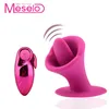 Meselo Tongue Vibrator Suck & Lick 10 Mode Sex Toys For Women Masturbator Remote Control Nipple Clitoris Stimulator Usb Charge J190522