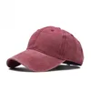 Casquette de Baseball hommes femmes lavé en détresse casquette de Baseball sergé réglable papa chapeau solide jeunesse papa balle Hat3791263