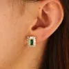 Wholesale- Feu d'artifice CZ Geometric goujon d'oreilles pour femme cadeau cadeau classique Cubic Zirconia Simple