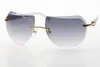 Wholesaleリムレスサングラス8200763白い板メガネ高品質ブランドサングラス新しいシールド光学ユニセックスCデコレーションファッションアクセサリー