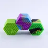 Nonstick Honeybee wax containers 26ml hexagon honingbij siliconen container food grade potten dab tool opslag pot olie houder vaporizer 10color