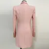 Premium Nowy Styl Najwyższej Jakości Oryginalny Design Metalowe Klamry Dwurzędowa Klasyczna Sukienka Szal Collar Blazer Ol Styl Dress 5 Kolor