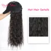 Knitted wool cap wigs Curly wig hat female wig one-piece female long curly hair big wave baseball hat long hair black cap