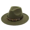 outback été printemps rue plage amant de fête panama haut-de-forme mélange de laine fedora rigide large bord plat trilby vente casquette taille 5658cm