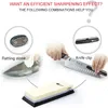 TAIDEA GRINDER Corundum Whetstone Knife Sharpening Stone Double Two-Sided Sharpener With flattening stone and knife clip h5