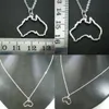 10PCS Outline Commonwealth of Australia Country Map Necklace Simple Adoption Continent Australian State Sydney Profile Necklaces