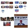 Drapeaux de bannière Trump 90 * 150 cm Les drapeaux électoraux de Donald Trump gardent l'Amérique à nouveau grande bannières 14 * 21 cm Biden Handheld Banner Flag CCA12227