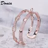 Donia smycken Bangle Party European och American Fashion Large Classic Pig Nose Copper Miniature Inlaid Zirconia Armband Ring Set Designer Gift