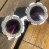 Zaolihu 4-10 år söta barn solglasögon rund blomma mönster glasögon gorgrous diamant solglasögon UV400 baby nybörjare glasögon