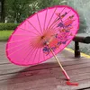 82cm diameter kinesisk papper paraply traditionellt silke tyg hantverk paraply trä handtag bröllop konstgjorda oljepapper paraplyer bh2164 cy