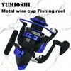 Yumoshi Brand Fishing Reel Metal Spool Spinning haspel voor zeeviskarper Combo Rod7210217