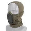 Outdoor Airsoft Tactical Mask Hood strzelanie do twarzy sprzęt zabezpieczający metalowy drut z drutu Siatka Pół twarzy NO03-016