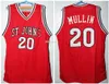 Ron Artest #15 Baskettröja Chris Mullin #20 Walter Berry #21 St. John's University Retro herrsydda tröjor med eget nummernamn