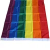 Rainbow Flag Banner 3x5FT 90x150cm Gay Pride Flag Polyester Banner Färgglad Rainbow HBT Flag Lesbian Parade Flags Dekoration DBC VT0517