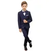 Moda 4PCS Toddler Boys Formal Children Tuxedo Wedding Party Suits Red Boys (kurtka+spodnie+kamizelka+muszka)